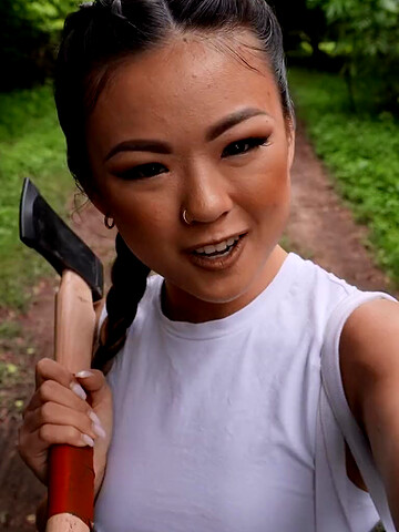 Cute Asian Girl Lulu Chu Gets Fucked In The Woods